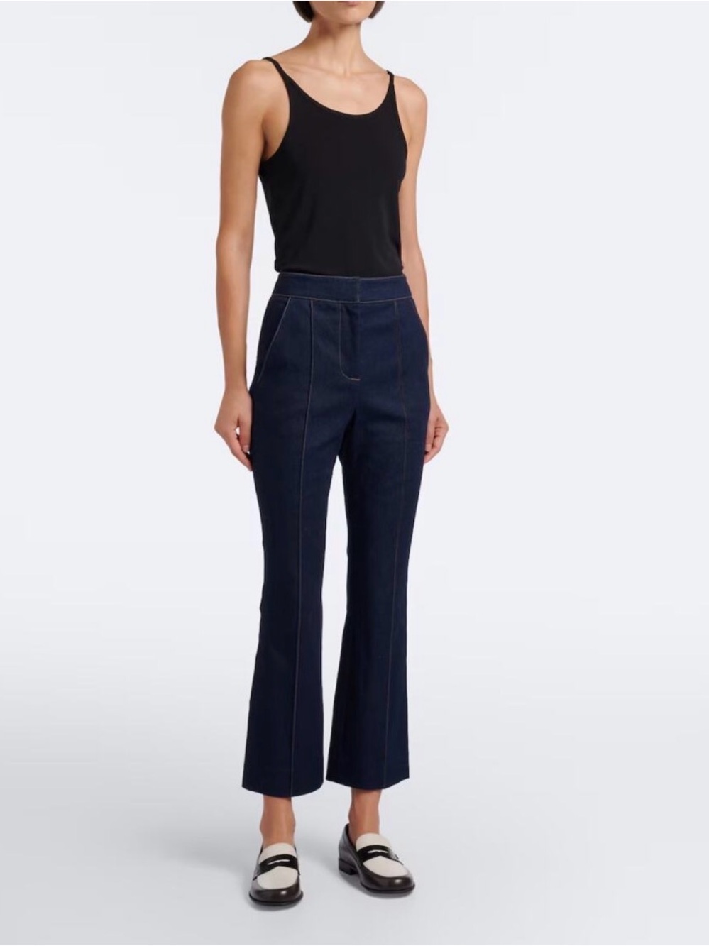 Veronica Beard Kimra Denim Kick-Flare Pant Size 4